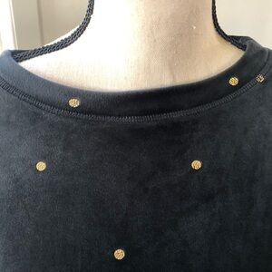 M&S Elegant Black and Gold Polka Dot Pyjamas